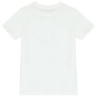 Boys White Logo T-Shirt, 1, hi-res